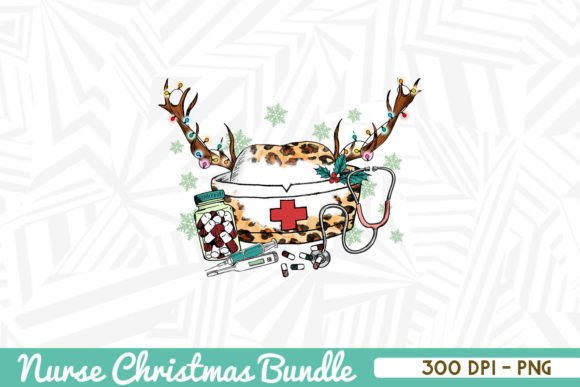 Christmas Nurse Hat Reindeer PNG for Crafts and Graphics
