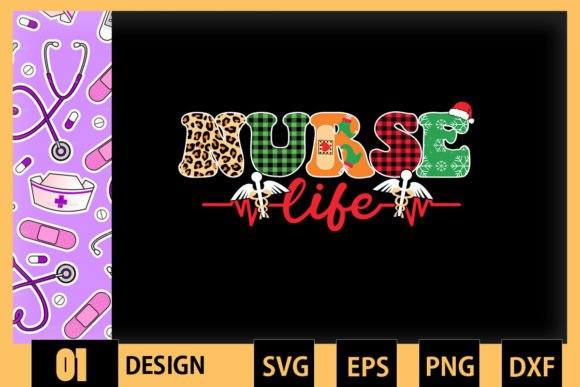 Christmas Nurse Life Medical Symbol Graphics and Crafts