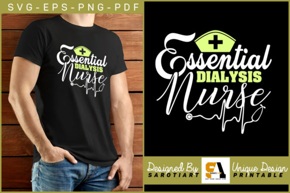 Essential Dialysis Nurse Vector Graphic
