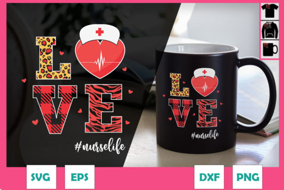 LOVE Letter Nurse Life Valentine s Day Graphics & Crafts