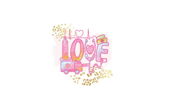 Love Nurse Sublimation File: Graphics for Crafts