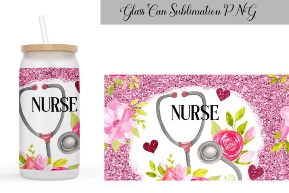 Nurse Can Glass Valentines Day Nurse Graphics and Crafts