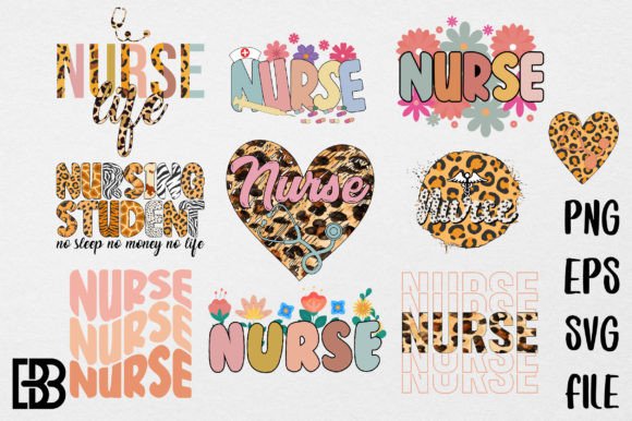 Nurse Sublimation Bundle Designs10
