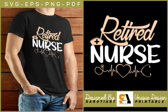 Nurse Sublimation Design Retired Nurse: Graphics for Crafts