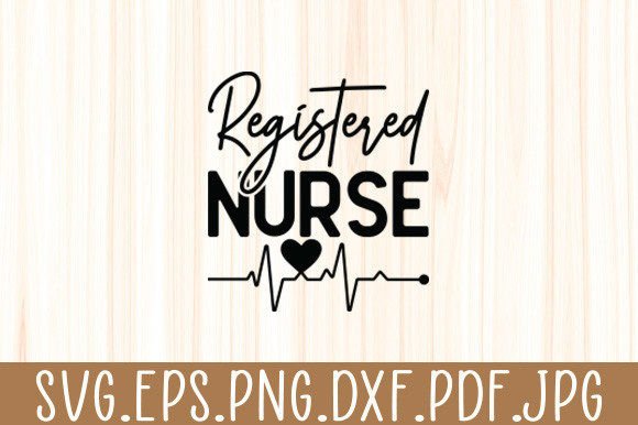 RN Nurse Leopard Print Graphics for Crafts