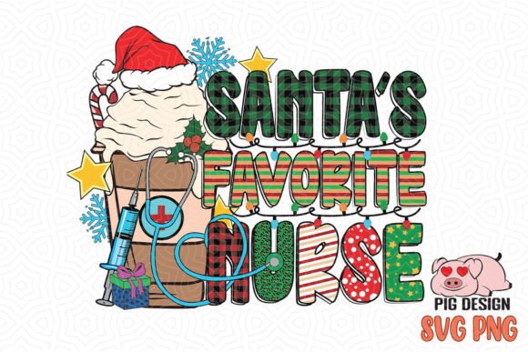 Santa’s Favorite Nurse Latte Sublimation: Graphics for Crafts