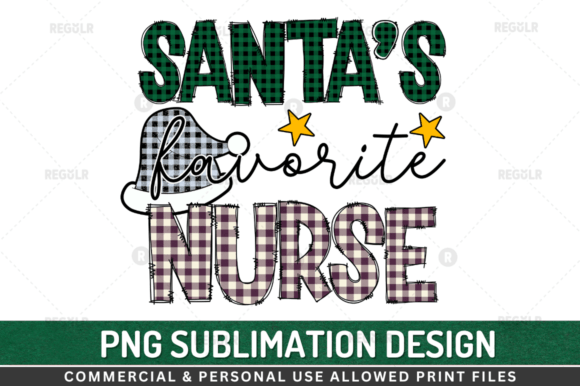 Santa’s Favorite Nurse PNG Design