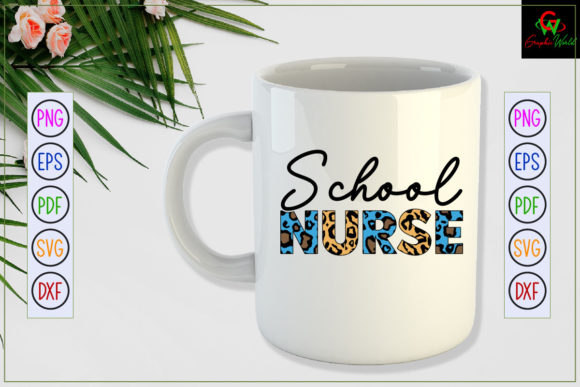 School Nurse Sublimation Design for Crafts and Graphics