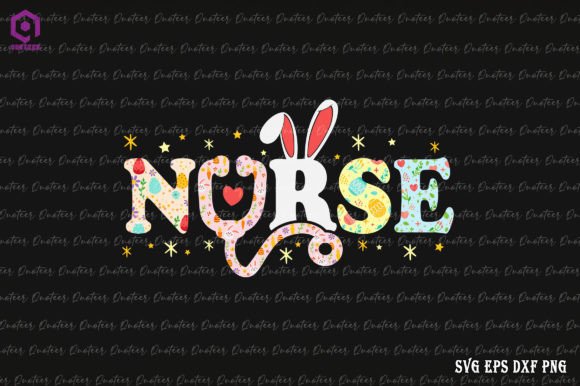 Stethoscope Scrub Nurse Life Easter Day Graphics and Crafts