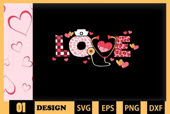 Valentines Day Love Nurse Stethoscope - Graphics and Crafts